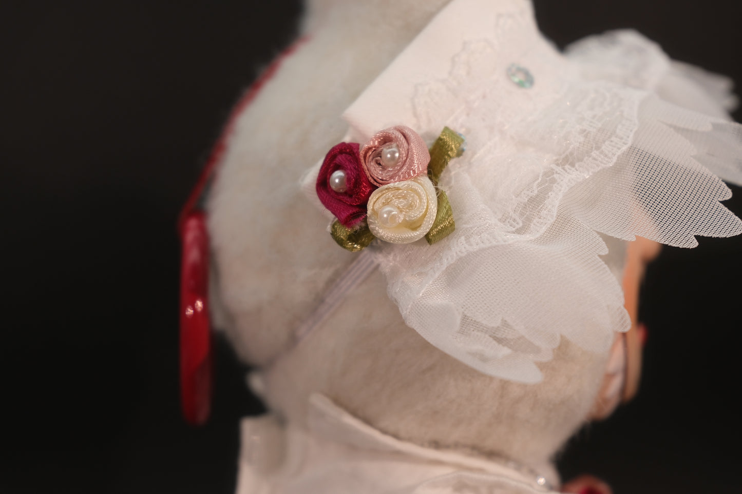 Labubu Clothes (doll not included) | Labubu Outfit | Petal-stitched Vows - dress, shoes, headdress