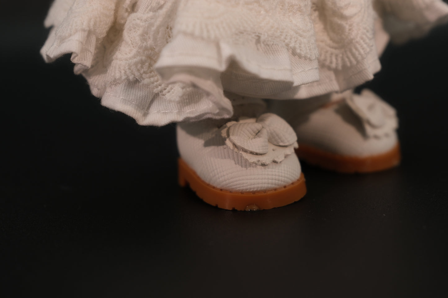 Labubu Clothes (doll not included) | Labubu Outfit | Petal-stitched Vows - dress, shoes, headdress