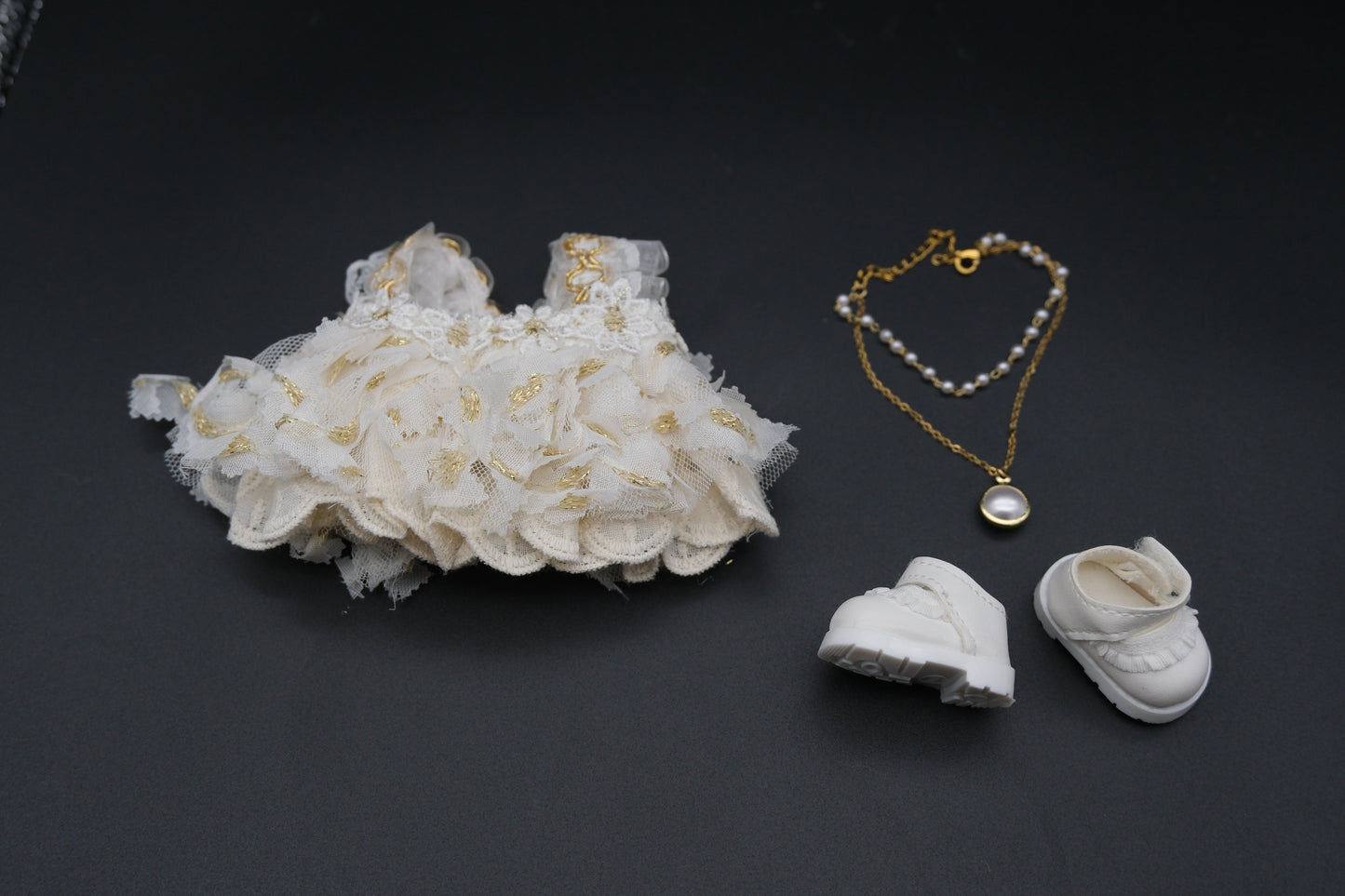 Labubu Clothes (doll not included) | Labubu Outfit | Labubu Dress | Dreamy Princess outfit – dress, head ornament, shoes, handbag, necklace