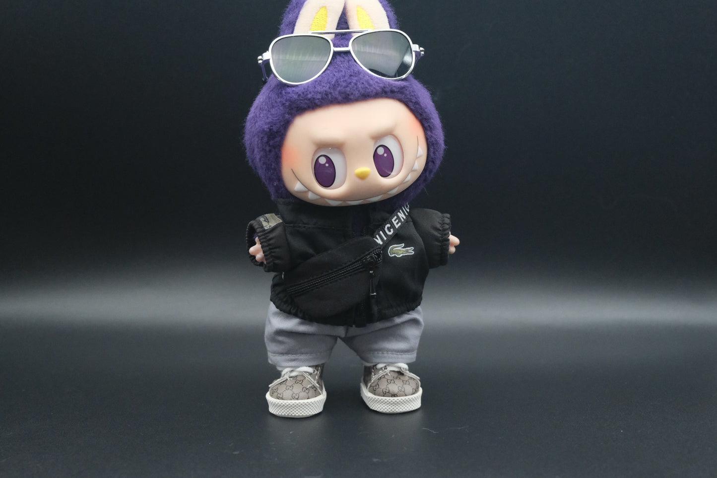 Labubu Clothes (doll not included) | Labubu Outfit | Labubu Streetwear | Cyber Phantom Outfit - jacket, trousers, sunglasses, shoes, slanting bag