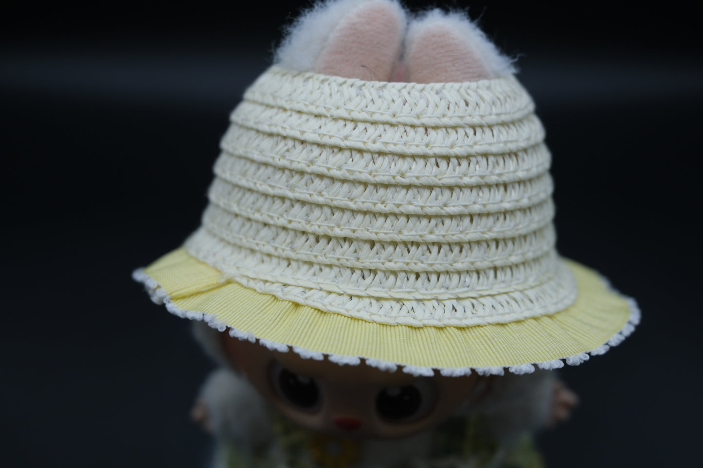 Labubu Clothes (doll not included) | Labubu Outfit | Labubu Dress | MEADOW GINGHAM BLOOM Outfit - dress, straw hat, shoes, necklace
