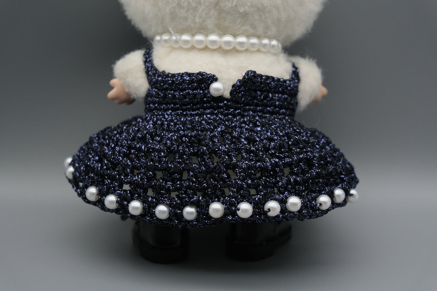 Labubu Clothes (doll not included) | Labubu Outfit | Labubu Dress | Pearl Court Outfit – Dress,Headdress,Necklace