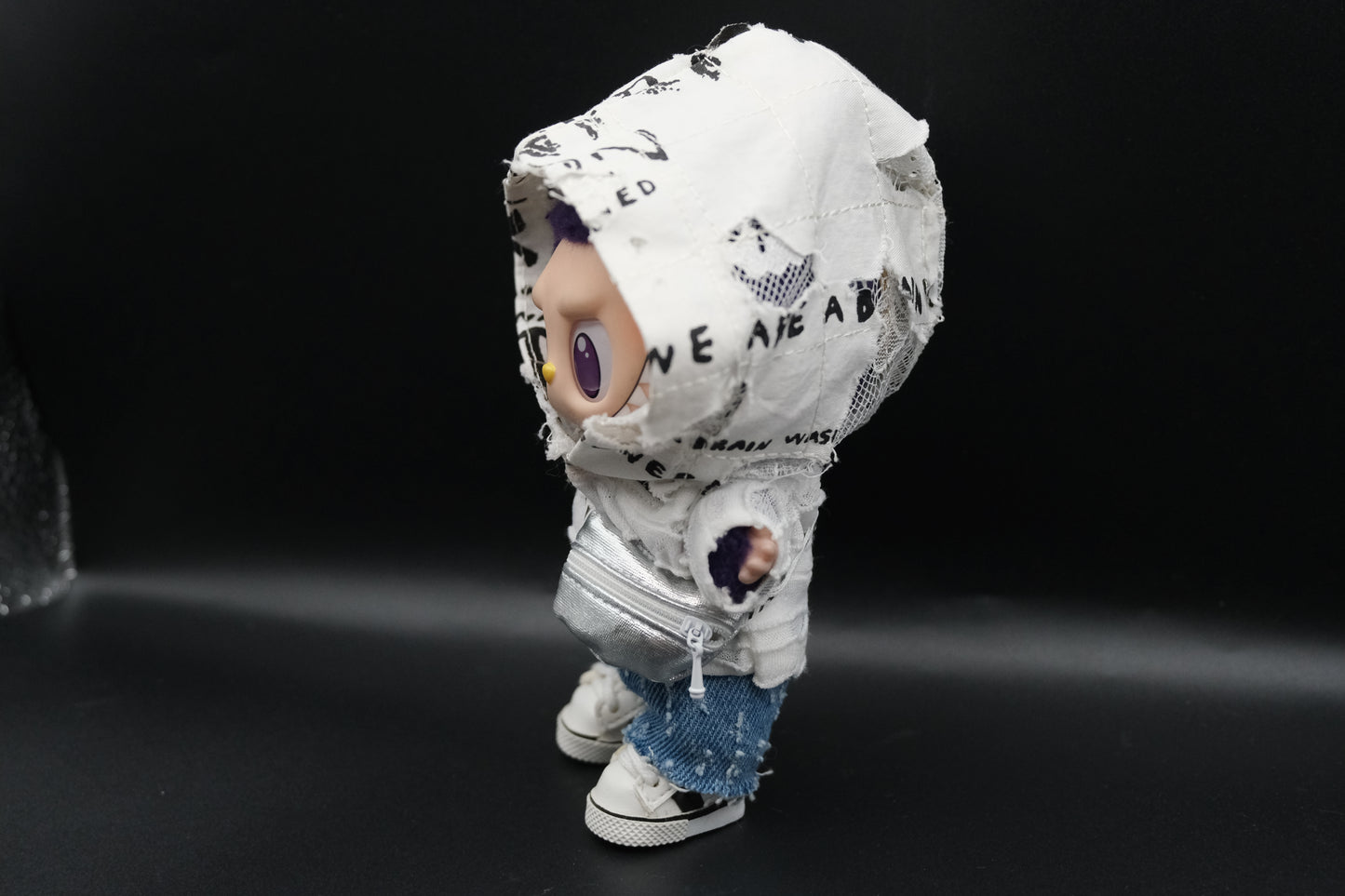 Labubu Clothes (doll not included) | Labubu Outfit | designer outfit |Riot Rapture Outfit-Hoodie, Jeans,Shoes,satchel bag