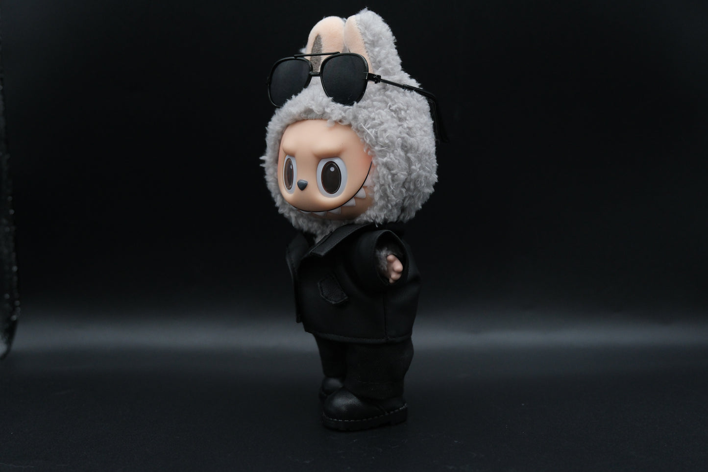 Labubu Clothes (doll not included) | Labubu Outfit | ALL BLACK | INTJ Architect Outfit- Sunglasses,Jacket, Pants,Shoes
