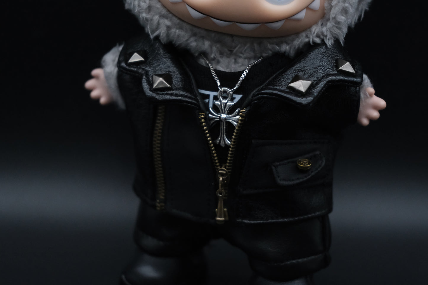 Labubu Clothes (doll not included) | Labubu Outfit | designer outfit |SMASH & RIDE Outfit- Jacket,Pants,Shoes,Necklace