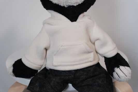 Jellycat Jack Clothes: Streetwear Outfit: 2-Piece Monochrome Hoodie & Pants Set(Doll Not Included)