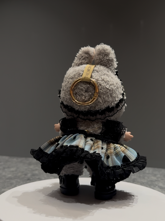 Labubu Gothic Lolita Dress Outfit | The Monsters 4-Piece Lace & Plaid Set(Doll Not Included)