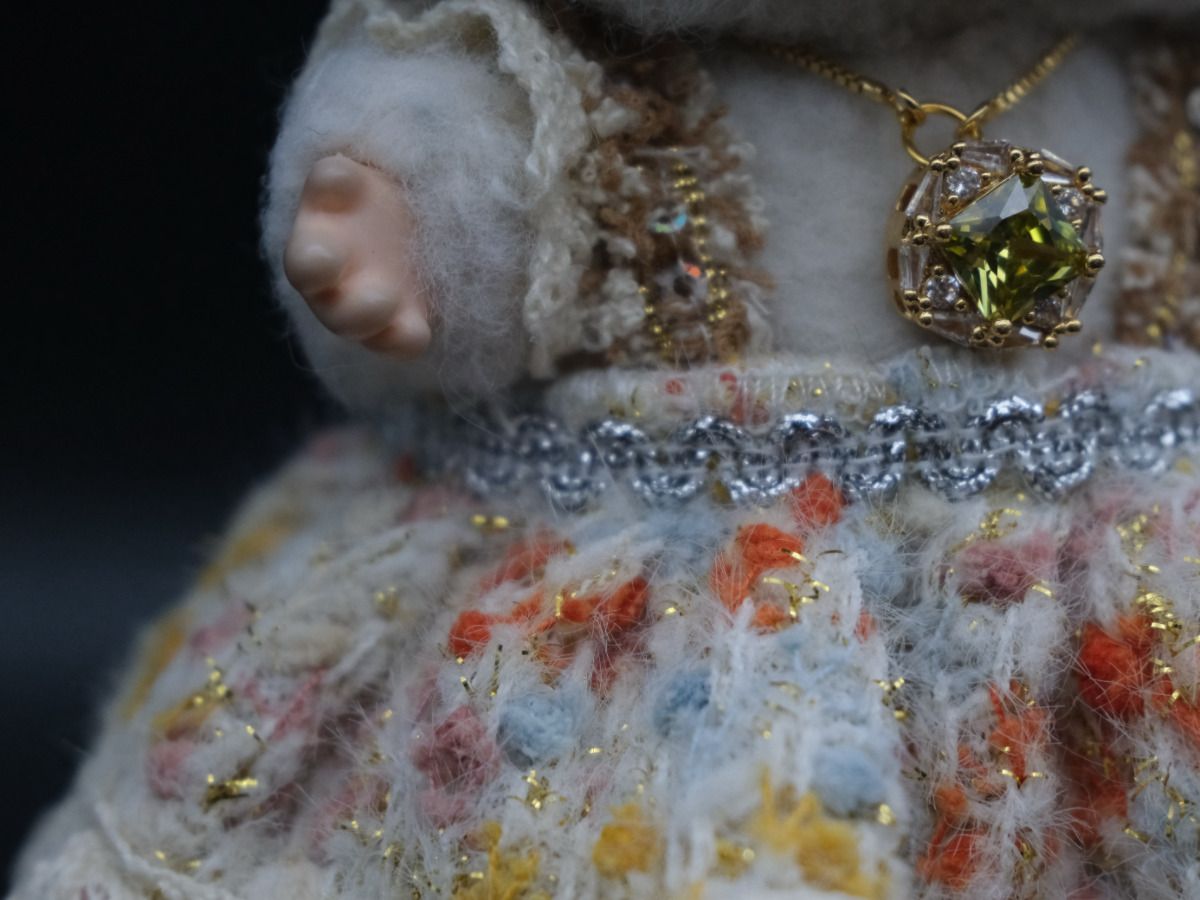Labubu Clothes (doll not included) | Labubu Outfit | Labubu Dress | Gem Bloom outfit – dress, head ornament, shoes, handbag, necklace