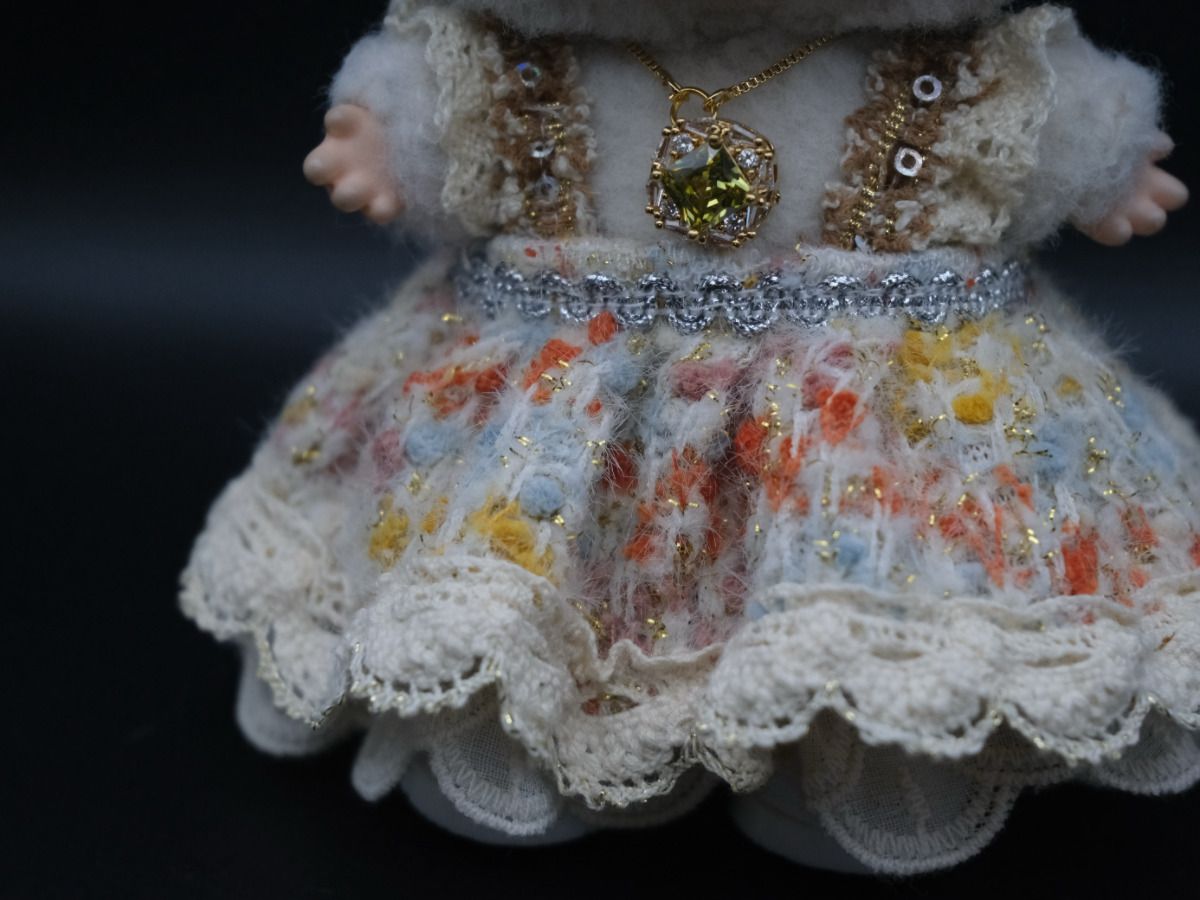 Labubu Clothes (doll not included) | Labubu Outfit | Labubu Dress | Gem Bloom outfit – dress, head ornament, shoes, handbag, necklace