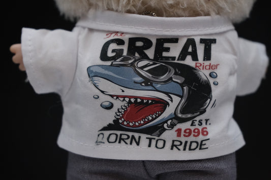 close-up of labubu's back view