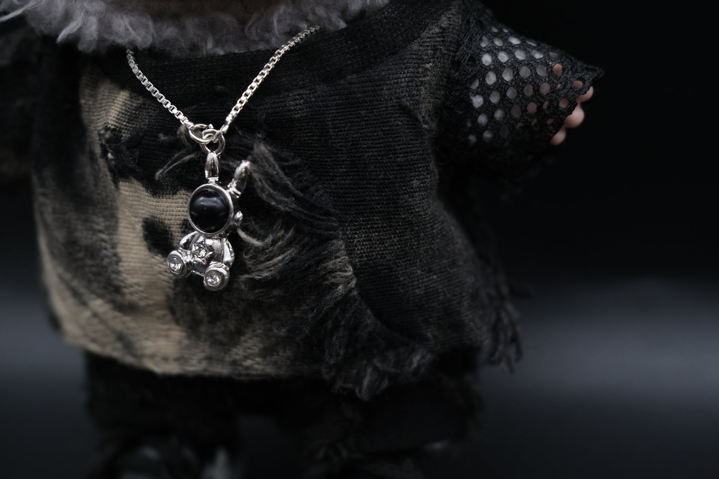 Labubu Grunge Outfit 5-Piece Set | The Monsters Studded Cap & Distressed Shirt