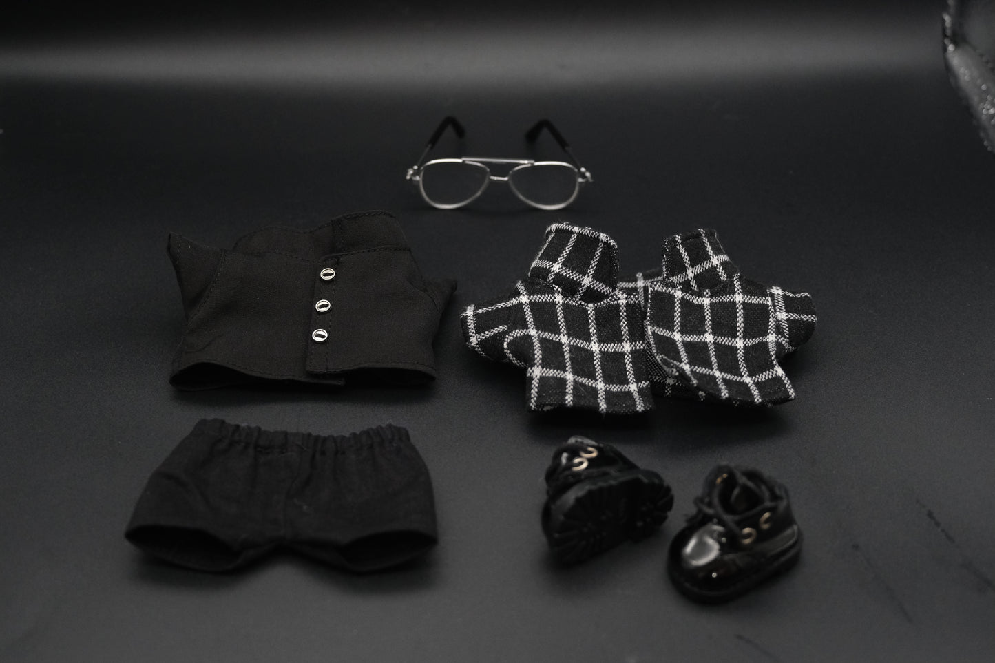 Labubu Chic Plaid Jacket Outfit | The Monsters 5-Piece Streetwear Set