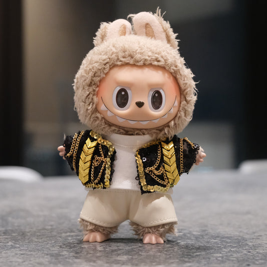 front view of labubu Kpop outfit