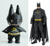 front view of labubu wear batman suit