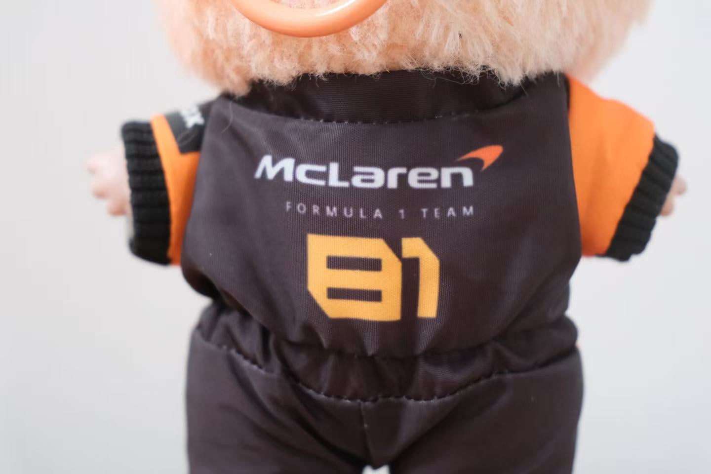 Custom Order | Labubu Clothes (doll not included) | Labubu Outfit | McLaren F1 Racing Jumpsuit - Oscar Piastri (Doll Not Included)