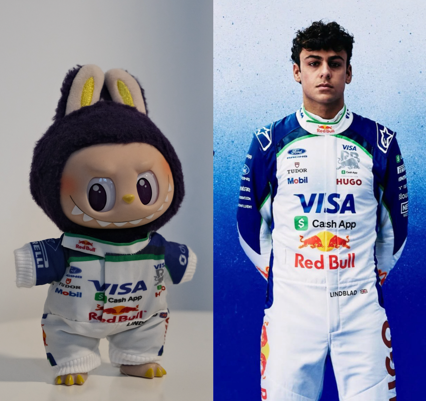 Custom Order | Labubu Clothes  | Labubu Outfit | Arvid Lindblad F1 Redbull Racing Suit (Doll Not Included)