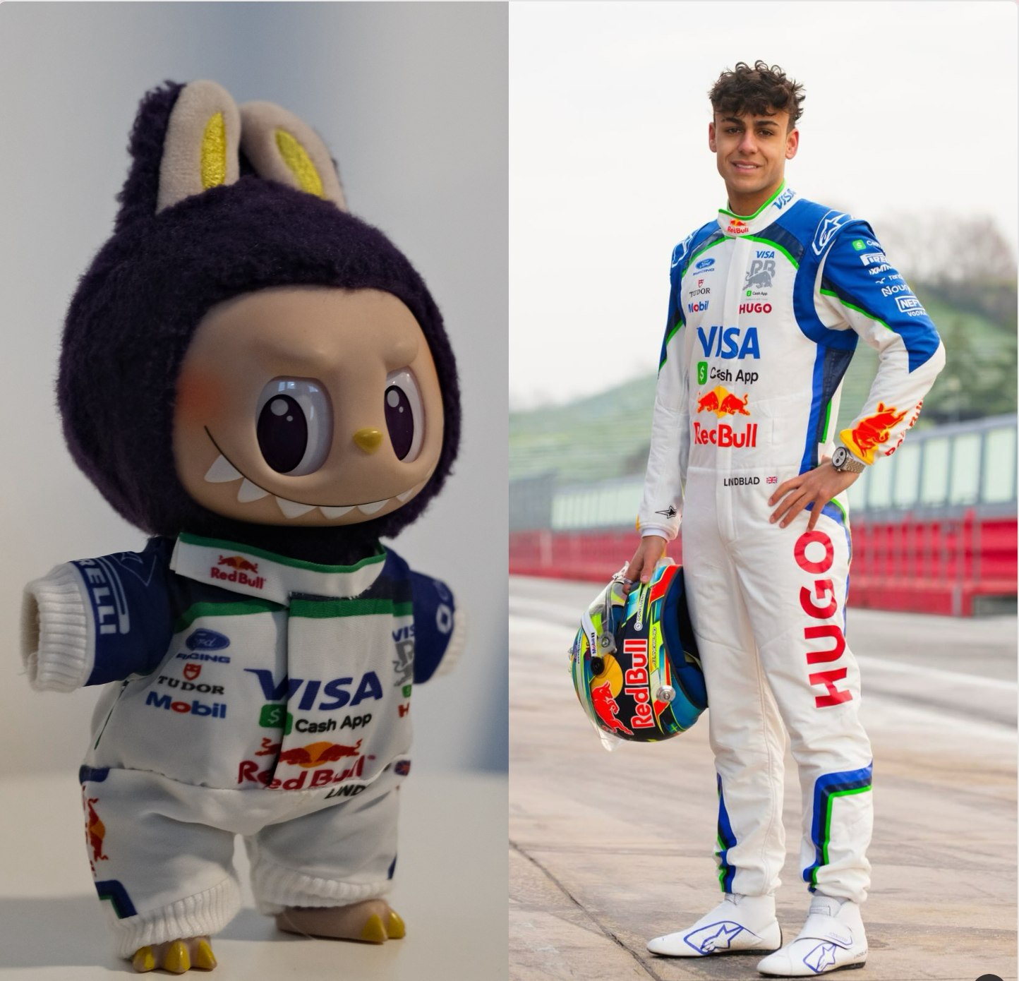 Custom Order | Labubu Clothes  | Labubu Outfit | Arvid Lindblad F1 Redbull Racing Suit (Doll Not Included)