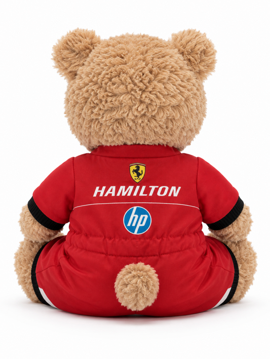Jellycat Bear F1 Racing Jumpsuit, Ferrari Lewis Hamilton , Bear Clothes, Size M / L, Clothes Only