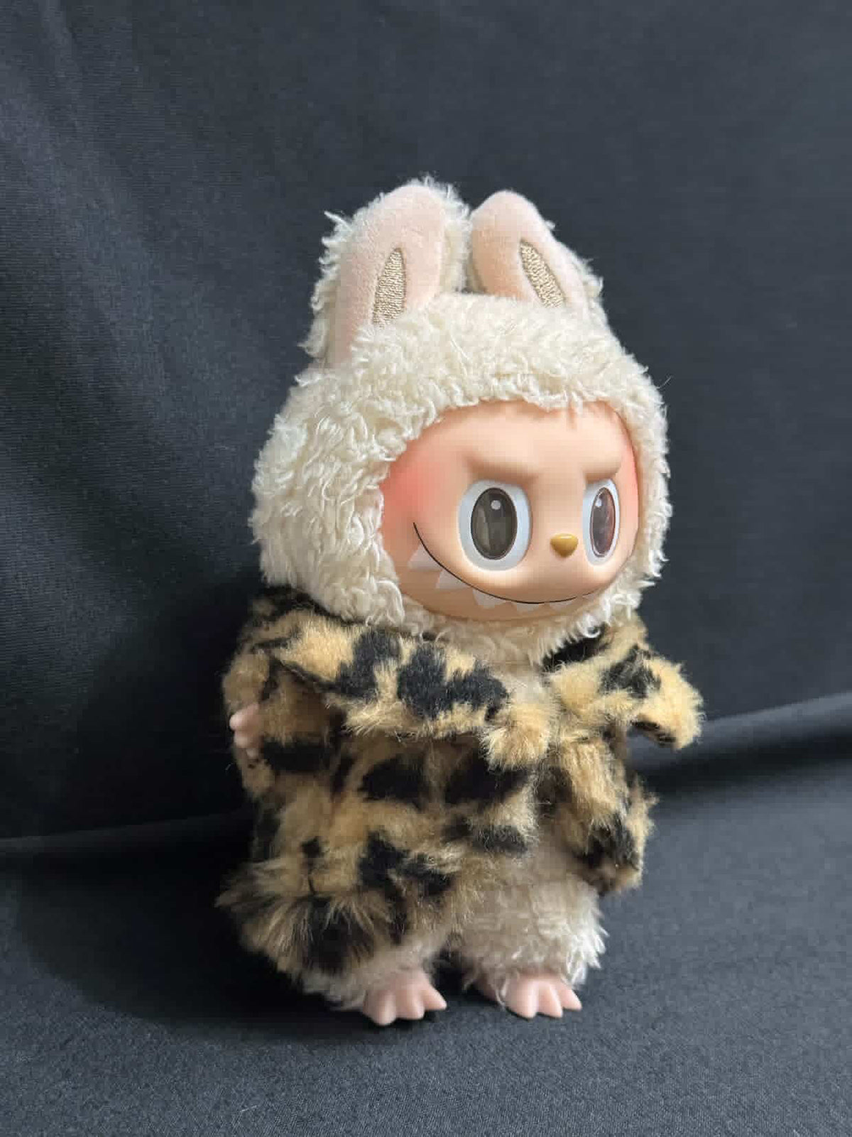 Custom Leopard Labubu Custom Order | Labubu clothes: Leopard fur jacket – Elyra Creations Studio