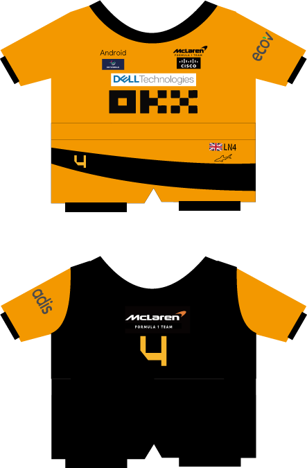 Custom Order | 58 cm Zimomo Clothes (doll not included) | Zimomo Outfit | McLaren F1 Racing Jumpsuit