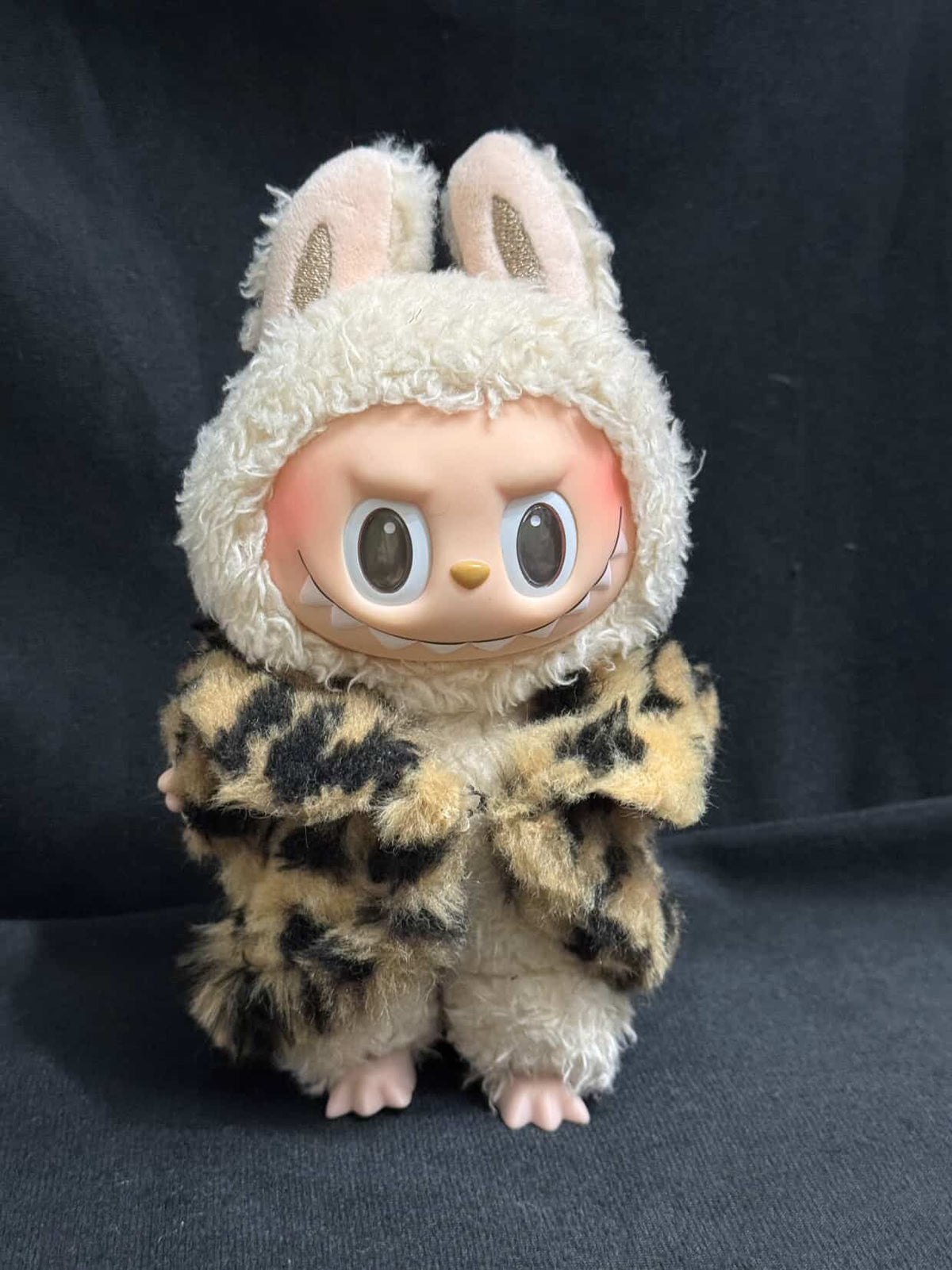 Custom Leopard Labubu Custom Order | Labubu clothes: Leopard fur jacket – Elyra Creations Studio