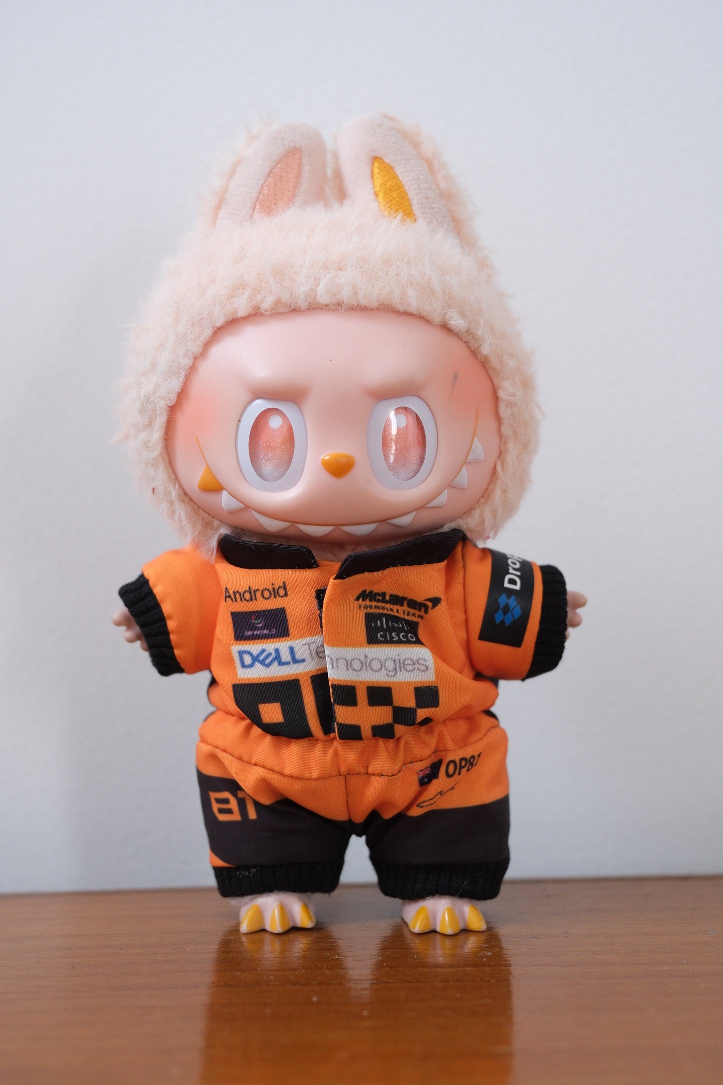 Custom Order | Labubu Clothes (doll not included) | Labubu Outfit | McLaren F1 Racing Jumpsuit - Oscar Piastri (Doll Not Included)
