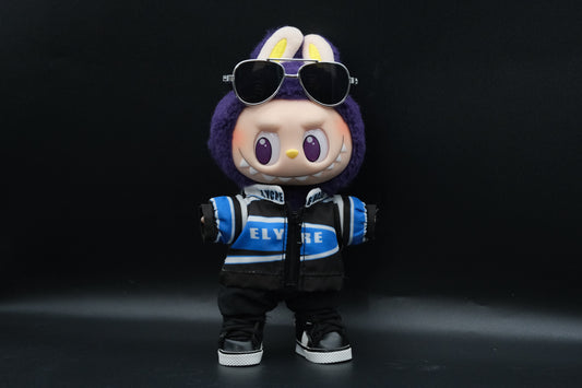 Labubu Clothes (doll not included) | Labubu Outfit | designer outfit | Vintage Sport Outfit - Sunglasses, Jacket, Pants, Shoes