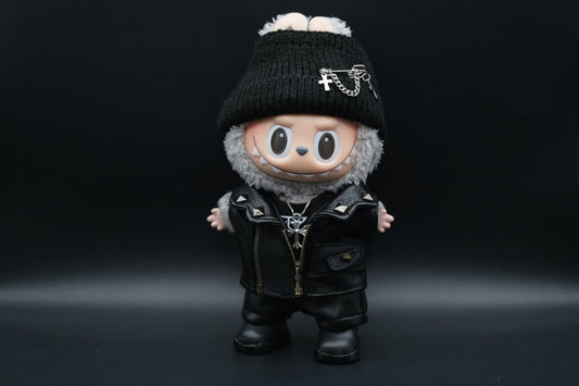 Labubu Clothes (doll not included) | Labubu Outfit | designer outfit |SMASH & RIDE Outfit- Jacket，Pants，Shoes，Necklace