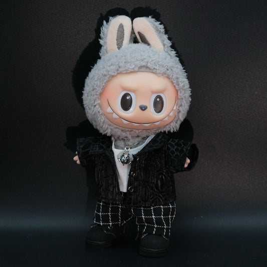 Labubu Clothes (doll not included) | Labubu Outfit | designer | CROC-SOVEREIGN Outfit- Jacket, T-shirt, Necklace, Pants, Shoes