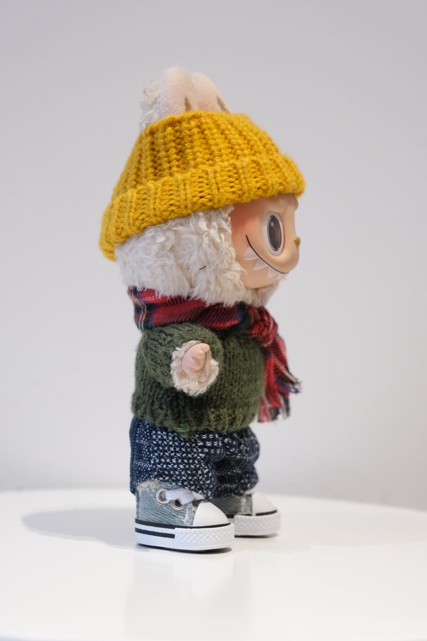 Labubu Outfit | Labubu Cozy Winter Knit Outfit | Labubu Rustic Hiker Outfit | 5-Piece Fair Isle Sweater & Beanie Set（Doll Not Included)