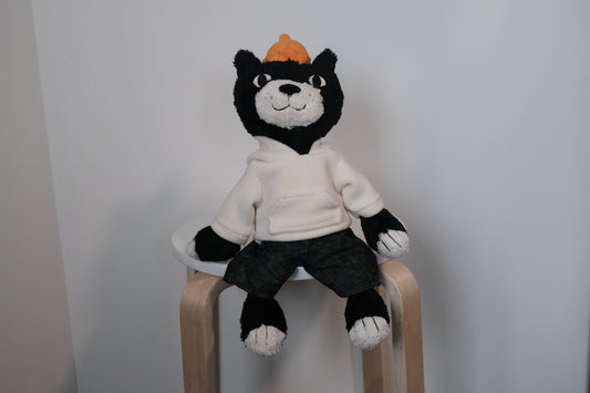 Jellycat Jack  Clothes:  Streetwear Outfit: 2-Piece Monochrome Hoodie & Pants Set(Doll Not Included)