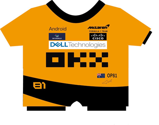 Custom Order | Labubu Clothes (doll not included) | Labubu Outfit | McLaren F1 Racing Jumpsuit - Oscar Piastri