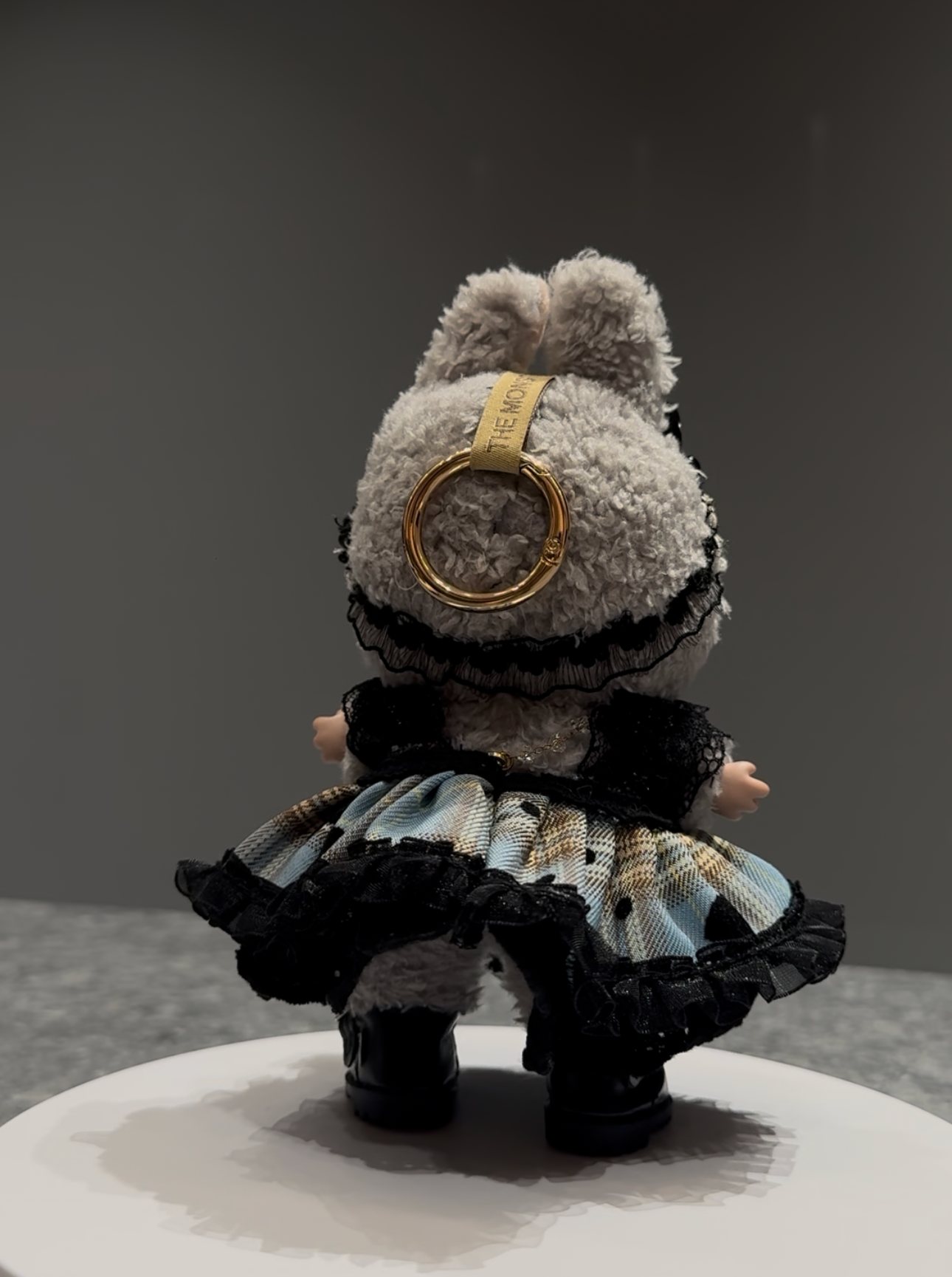 Labubu Gothic Lolita Dress Outfit | The Monsters 4-Piece Lace & Plaid Set