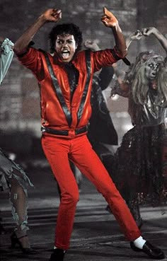 Custom Order | Labubu clothes: Micheal Jackson Red Leather Jacket outfit
