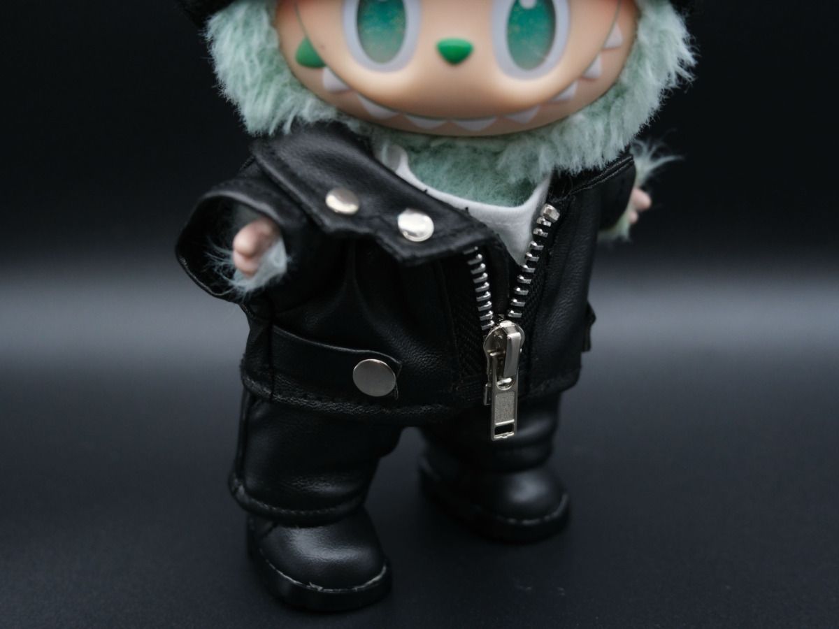 Labubu Clothes (doll not included) | Labubu Outfit | Labubu Steam Punks | Leather Punk Outfit – jacket, pants, nest, hat, shoes