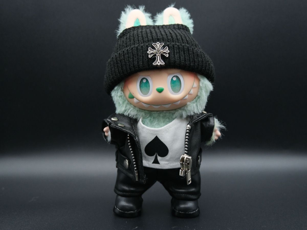 Labubu Clothes (doll not included) | Labubu Outfit | Labubu Steam Punks | Leather Punk Outfit – jacket, pants, nest, hat, shoes
