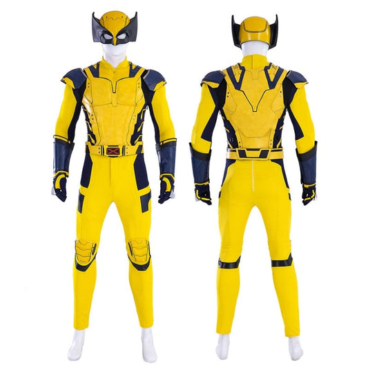 Custom Order | Labubu clothes: Wolverine "Yellow Suit" Costum | Classic X-Men Hero Outfit (4-Piece Set)