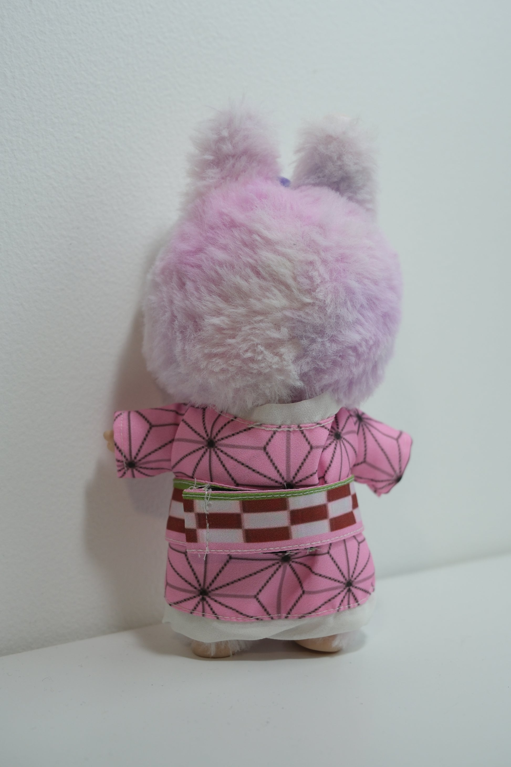 Close-up of the Nezuko outfit with pink kimono