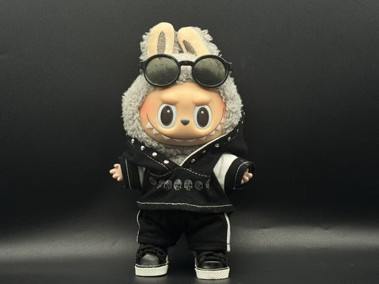 Labubu Clothes (doll not included) | Labubu Outfit | Labubu Dress | LUNAR PUNK SET-Sunglasses, Hoodie, Pants, Shoes