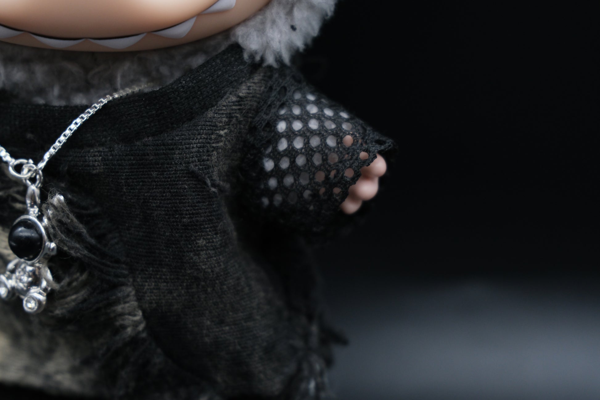 Labubu Grunge Outfit 5-Piece Set | The Monsters Studded Cap & Distressed Shirt
