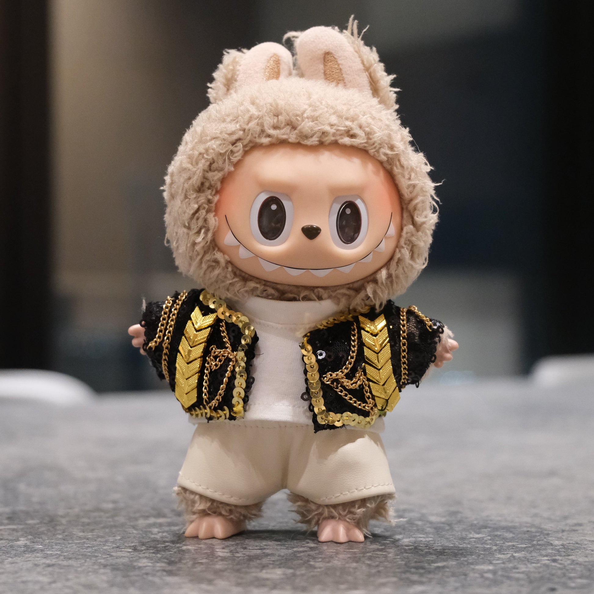 front view of labubu Kpop outfit